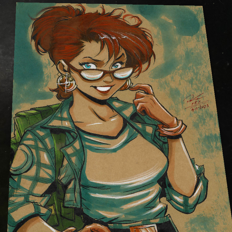 Janine Melnitz Ghostbusters Art Print Signed 8.5x11 | Art by Keyeske