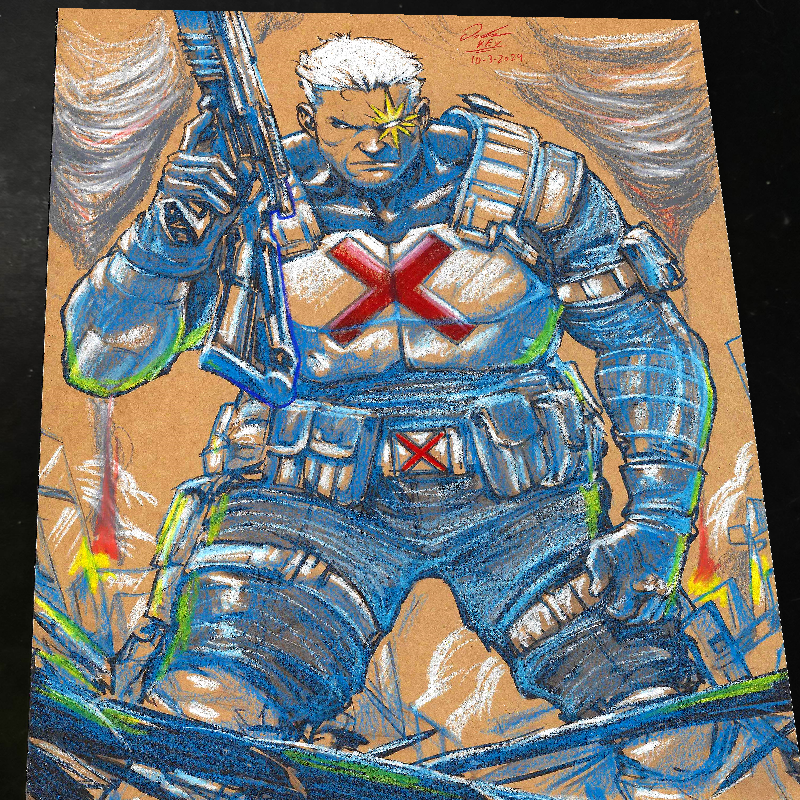 Cable X-Men Art Print Signed 8.5x11 | Art by Keyeske