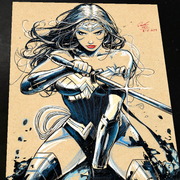 Wonder Woman Art Print Signed 8.5x11 | Art by Keyeske