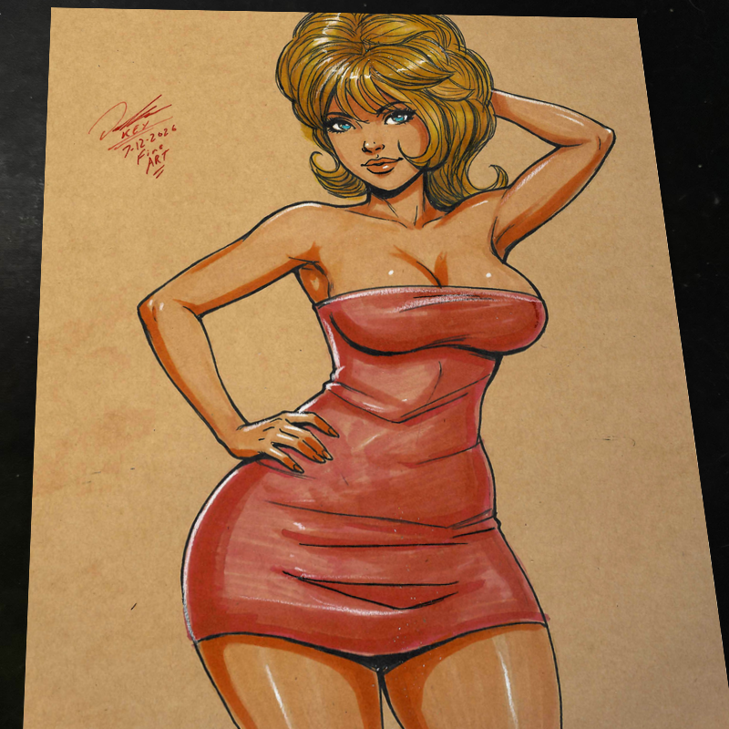Annie Fanny Playboy Comics Art Print Signed 8.5x11 | Art by Keyeske