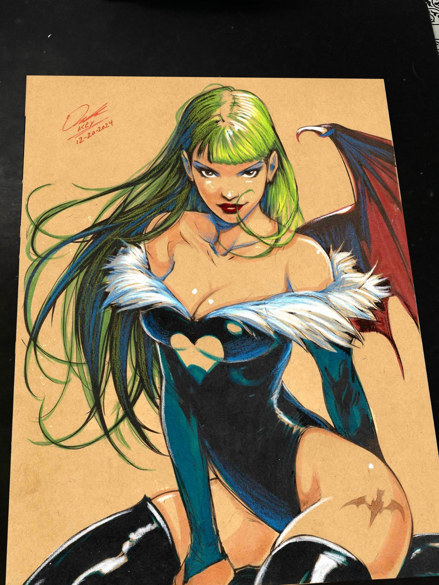 Morrigan Art Print Signed 8.5x11 | Art by Keyeske
