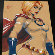Power Girl - Marvel art print by Keyeske