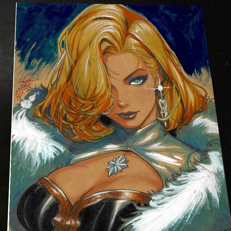 Emma Frost X-Men Art Print Signed 8.5x11 | Art by Keyeske