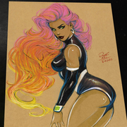 Starfire - DC Comics art print by Keyeske