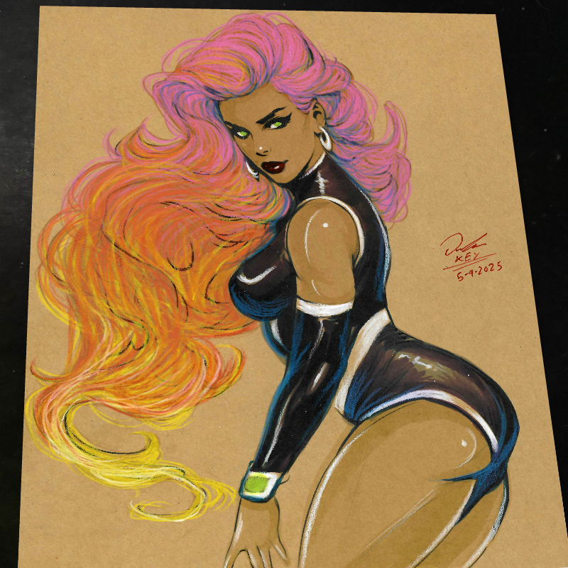Starfire - DC Comics art print by Keyeske