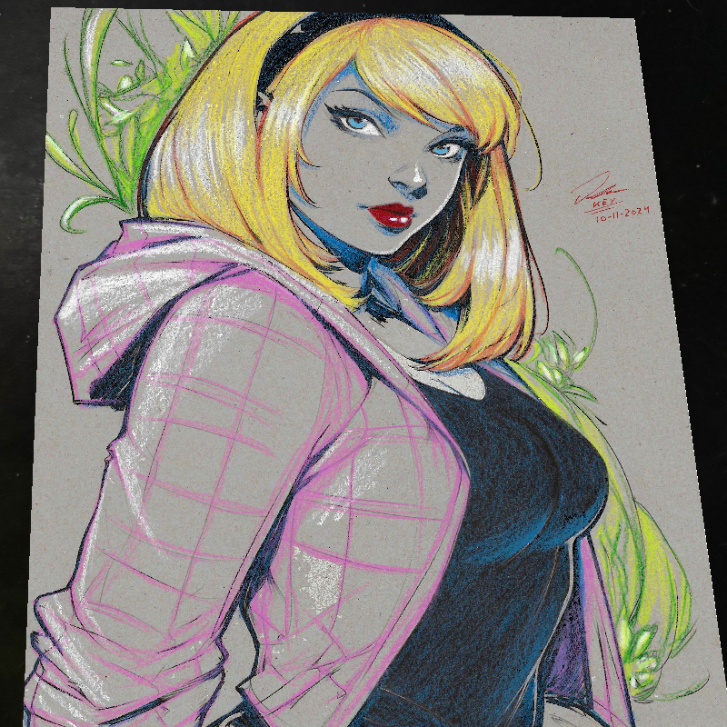 Gwen Stacy Art Print Signed 8.5x11 | Art by Keyeske