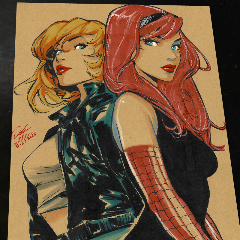 Mary Jane Watson Art Print Signed 8.5x11 | Art by Keyeske