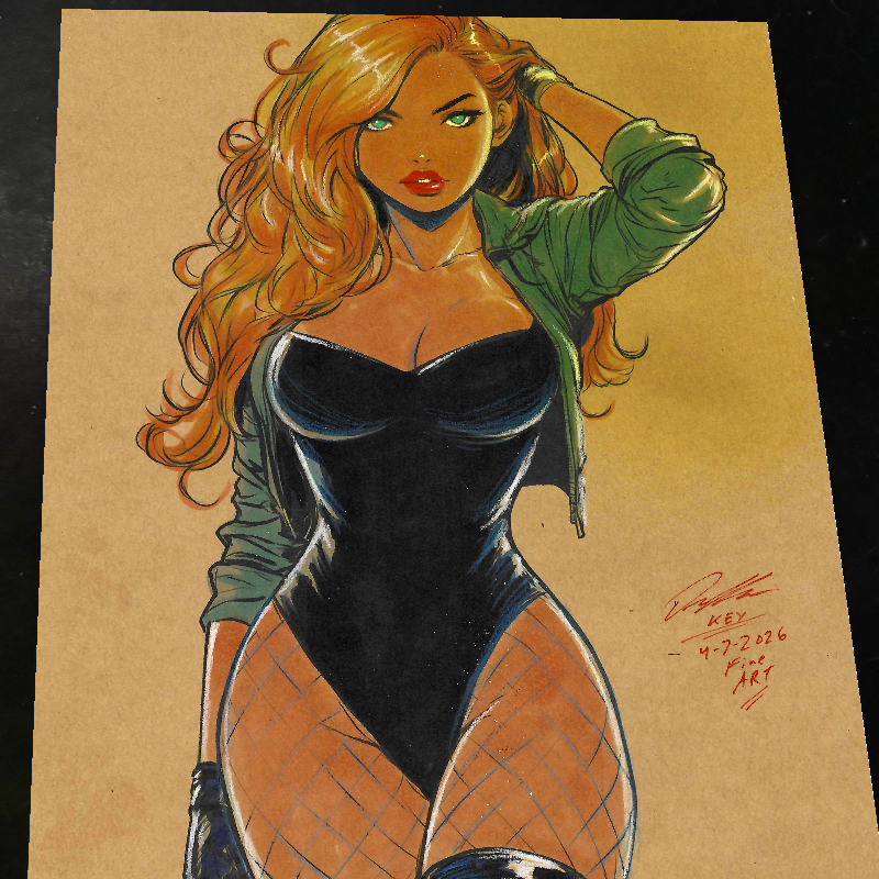 Black Canary Art Print Signed 8.5x11 | Art by Keyeske