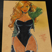 Black Canary art print by Keyeske