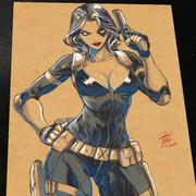 Domino X-Men art print by Keyeske