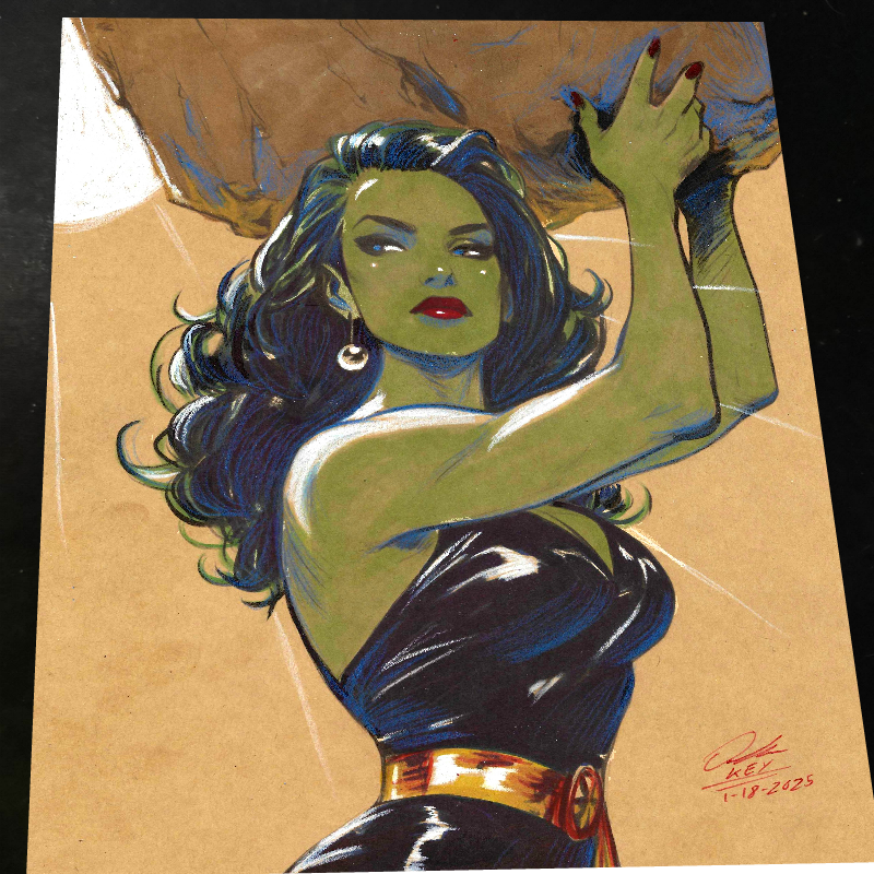 She Hulk - Marvel art print by Keyeske
