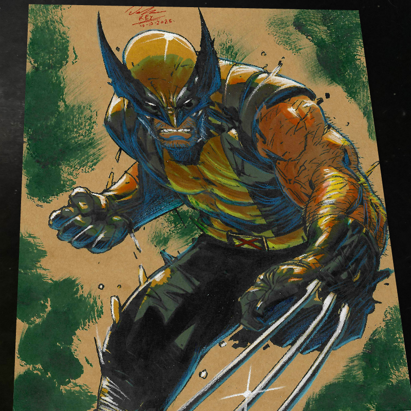 Wolverine X-Men Art Print Signed 8.5x11 | Art by Keyeske