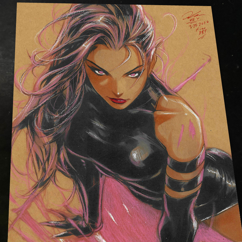 Psylocke Art Print Signed 8.5x11 | Art by Keyeske