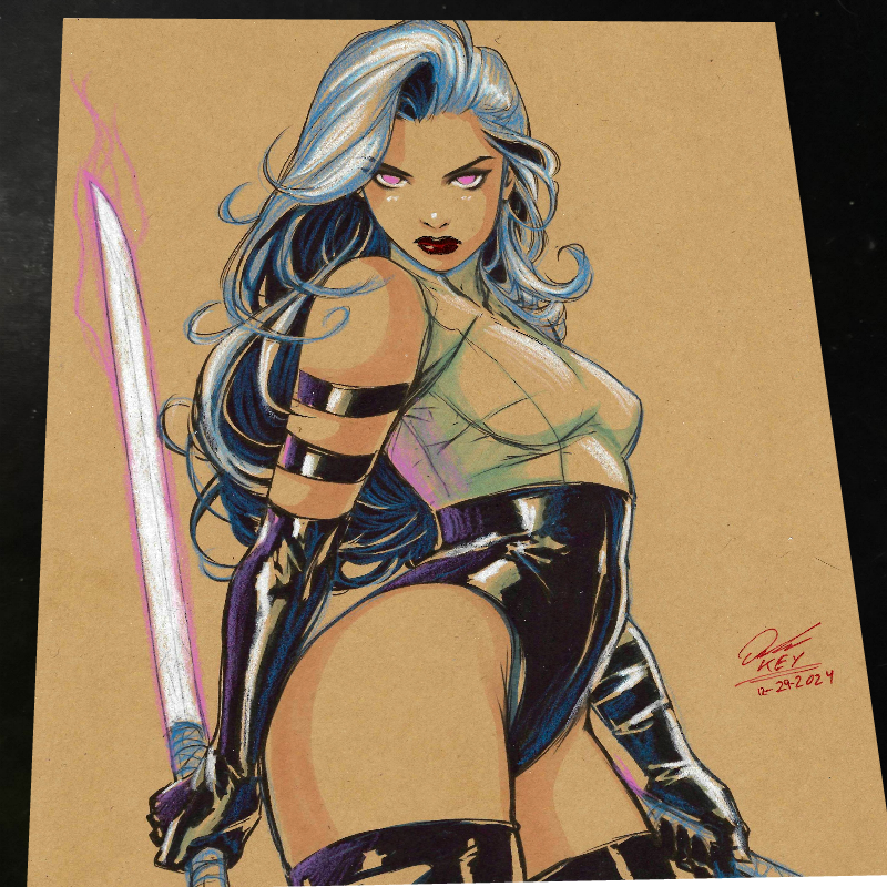 Psylocke - Marvel art print by Keyeske