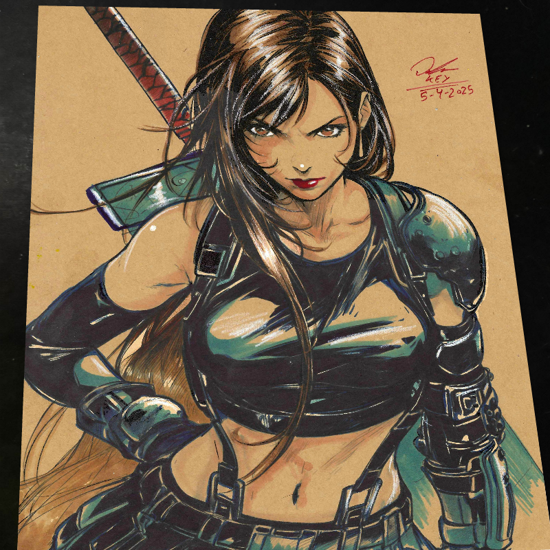 Tifa Lockhart Art Print 8.5x11 Art by Keyeske - Marvel art print by Keyeske