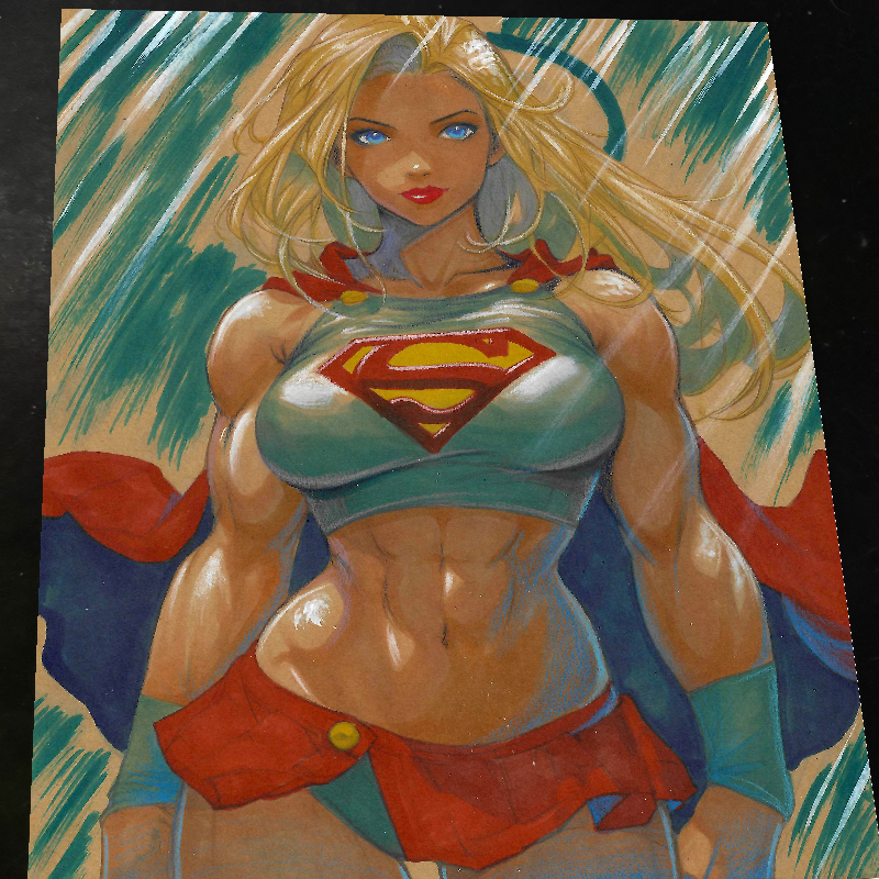 Supergirl DC Art Print Signed 8.5x11 | Art by Keyeske