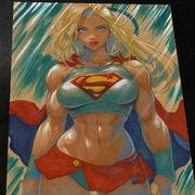 Supergirl DC Art Print Signed 8.5x11 | Art by Keyeske