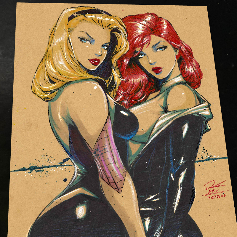 Mary Jane Watson Art Print Signed 8.5x11 | Art by Keyeske