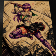 Saeko Busujima Highschool of the Dead Art Print Signed 8.5x11 | Art by Keyeske