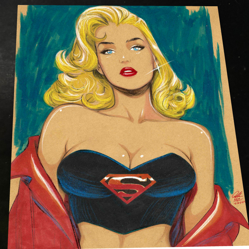 Superwoman Art Print Signed 8.5x11 | Art by Keyeske