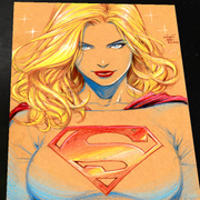 Supergirl DC Art Print Signed 8.5x11 | Art by Keyeske