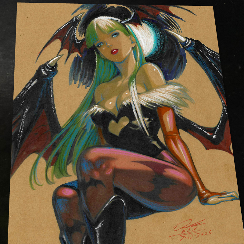 Morrigan Art Print Signed 8.5x11 | Art by Keyeske