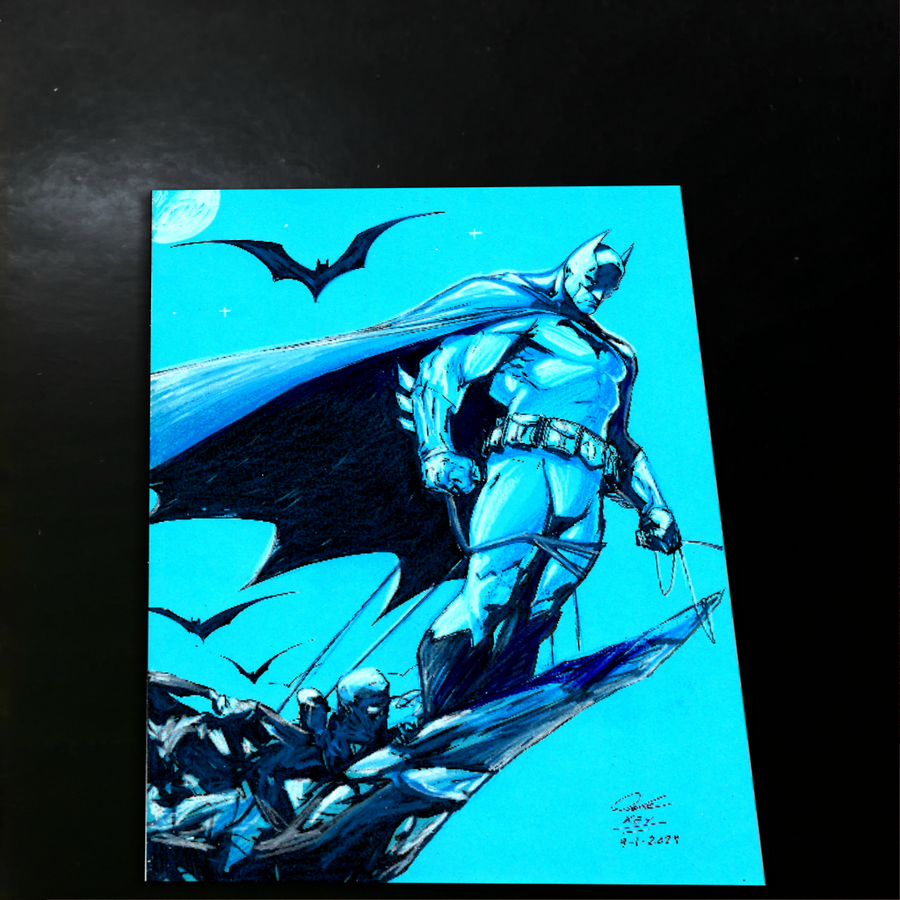 Batman Art Print Signed 8.5x11 | Art by Keyeske