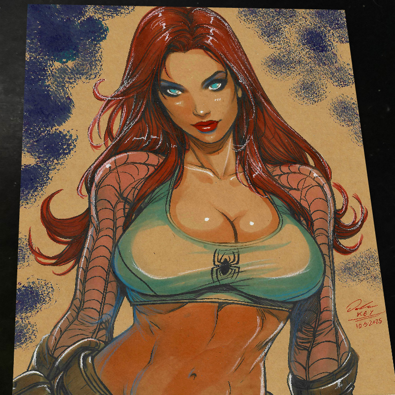Mary Jane Watson Art Print Signed 8.5x11 | Art by Keyeske