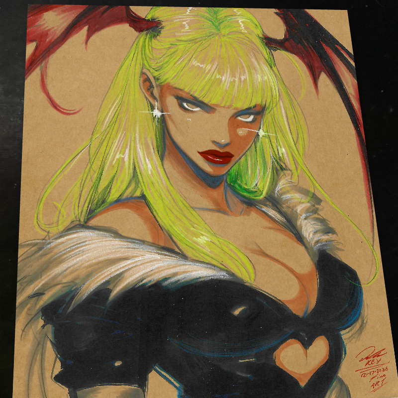 Morrigan Art Print Signed 8.5x11 | Art by Keyeske