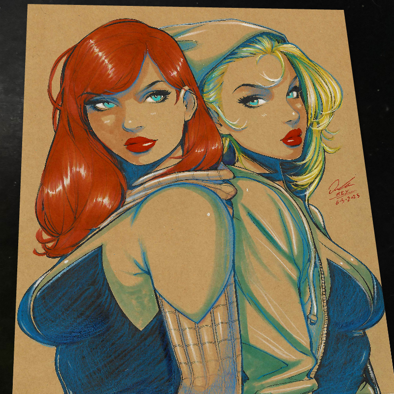 Mary Jane Watson Art Print Signed 8.5x11 | Art by Keyeske