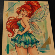 Fairy Original Art Print Signed 8.5x11 | Art by Keyeske