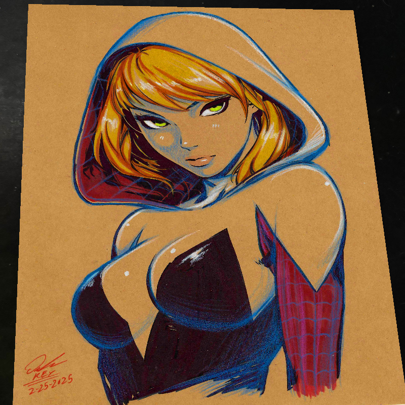 Gwen Stacy Art Print Signed 8.5x11 | Art by Keyeske