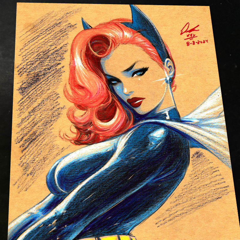 Batgirl Art Print Signed 8.5x11 | Art by Keyeske
