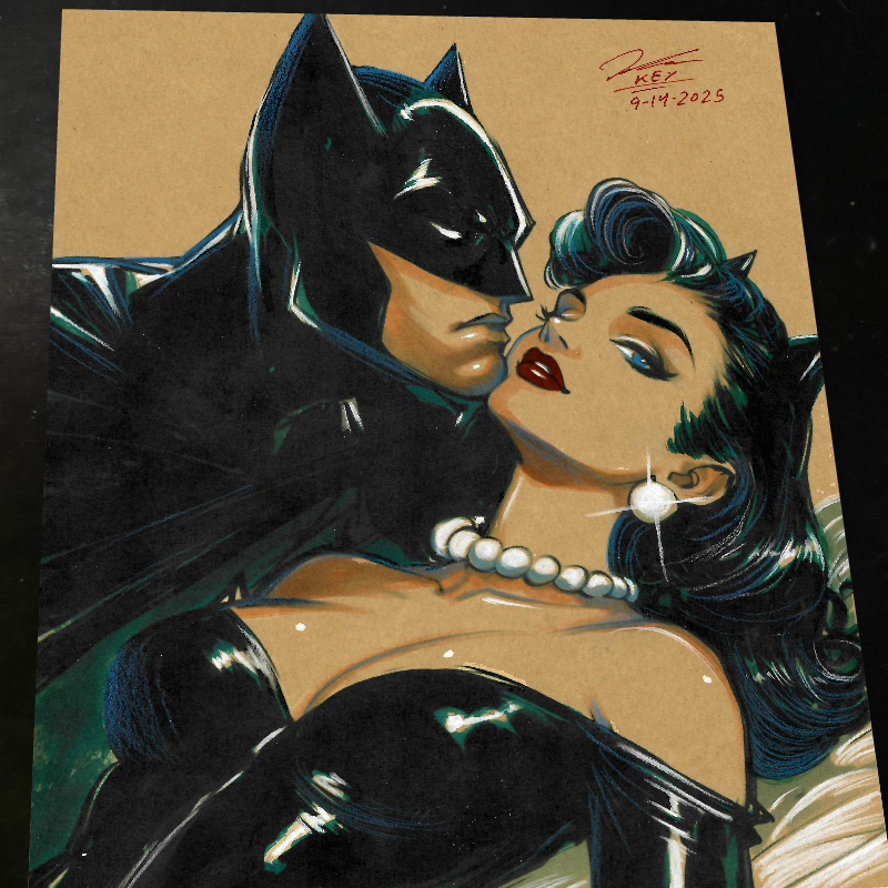 Catwoman Art Print Signed 8.5x11 | Art by Keyeske