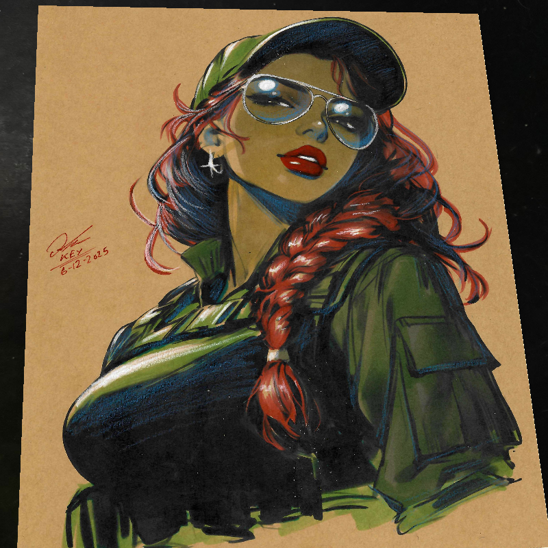 Ash Character Portrait Art Print Signed 8.5x11 | Art by Keyeske