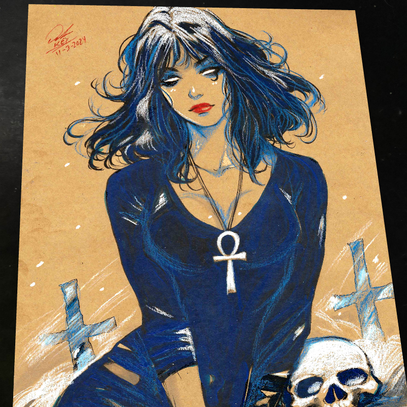 Death of the Endless Art Print Signed 8.5x11 | Art by Keyeske
