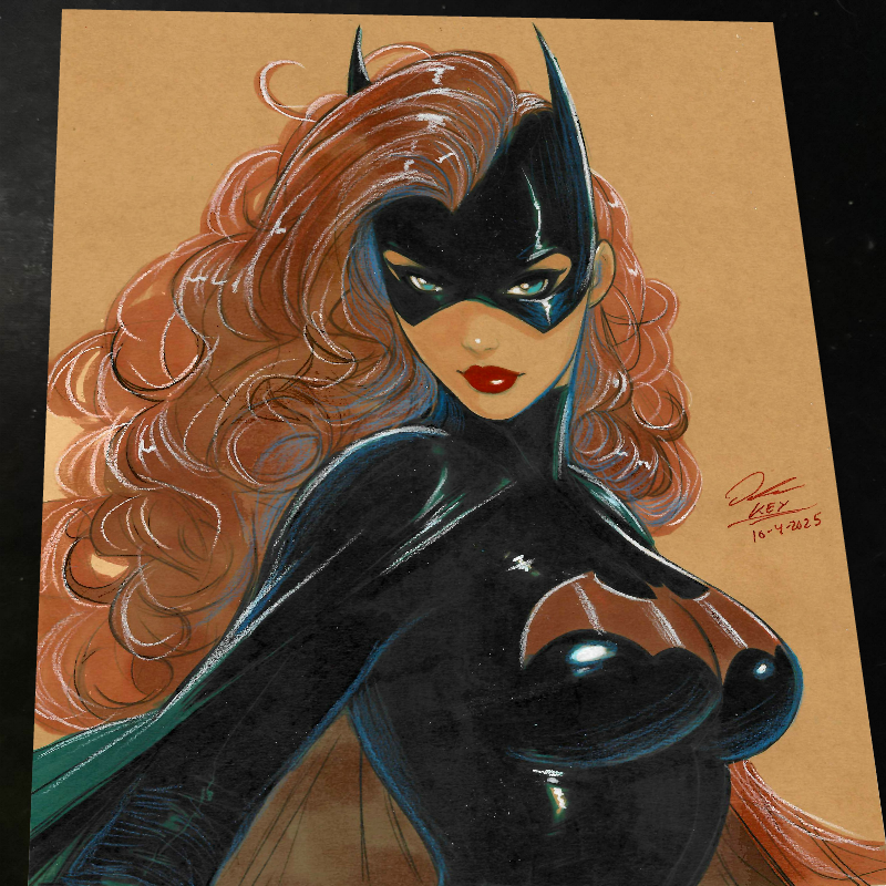 Batgirl Art Print Signed 8.5x11 | Art by Keyeske