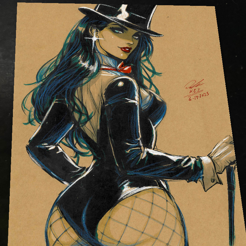 Zatanna Art Print Signed 8.5x11 | Art by Keyeske