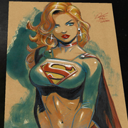 Supergirl DC Art Print Signed 8.5x11 | Art by Keyeske