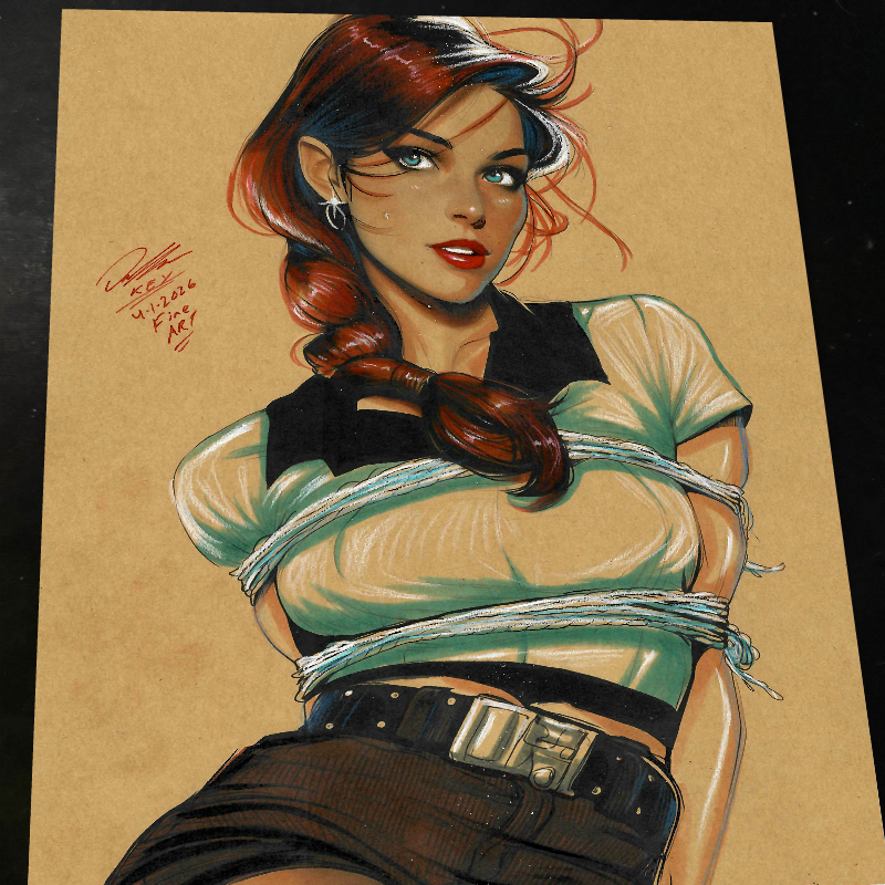 Mary Jane Watson Art Print Signed 8.5x11 | Art by Keyeske