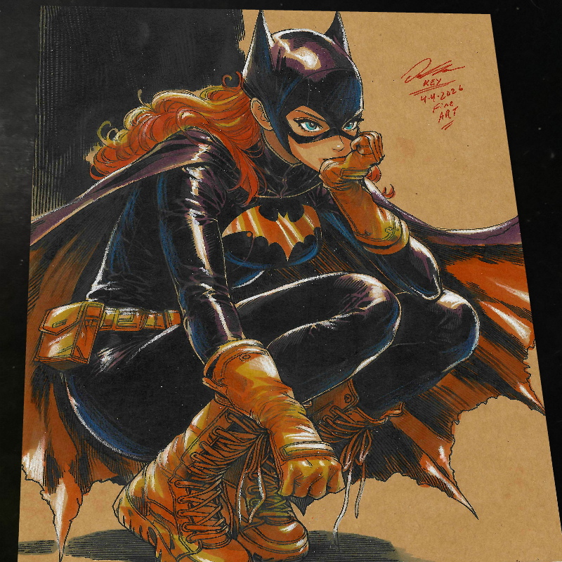 Batgirl Art Print Signed 8.5x11 | Art by Keyeske