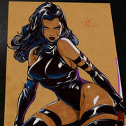 Psylocke - Marvel art print by Keyeske