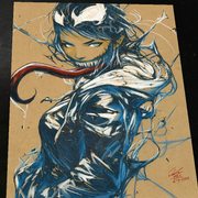 Mary Jane x Venom - Marvel art print by Keyeske