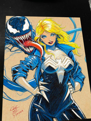 Gwen Stacy x Venom - Marvel art print by Keyeske