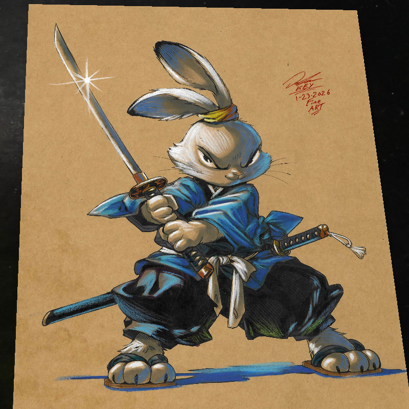 Usagi Yojimbo Art Print Signed 8.5x11 | Art by Keyeske