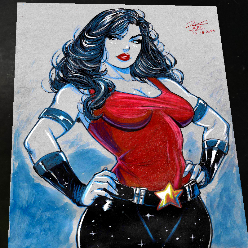 Donna Troy Wonder Girl DC Art Print Signed 8.5x11 | Art by Keyeske