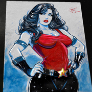 Donna Troy Wonder Girl DC Art Print Signed 8.5x11 | Art by Keyeske