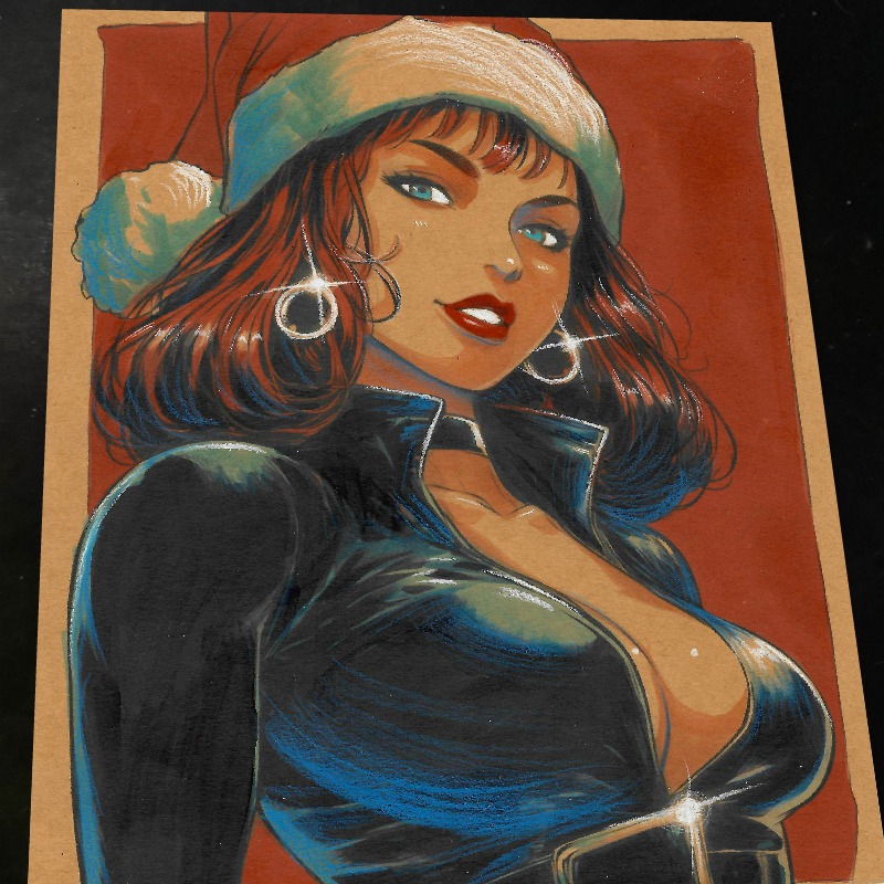Black Widow Marvel Art Print Signed 8.5x11 | Art by Keyeske