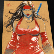 Elektra Art Print Signed 8.5x11 | Art by Keyeske