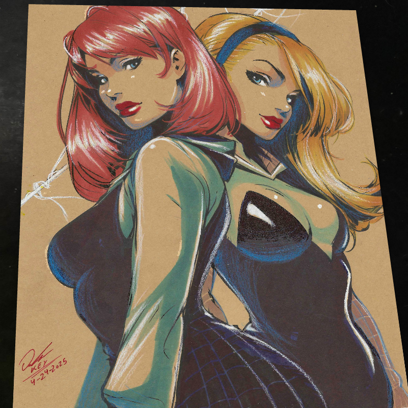 Mary Jane Watson Art Print Signed 8.5x11 | Art by Keyeske